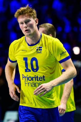 260910 Hampus Ekstrand of Sweden during the CEV EuroVolley 2026 group stage volleyball match between Italy and Sweden on September 10, 2026 in Naples. Photo: Domenico Cippitelli BILDBYRAN COP 18 XY0128 volleyboll volleyball volleyboll-em italien sverige cev eurovolley 2026 italy sweden bbeng em Copyright: DomenicoxCippitelli BB260910BB789
