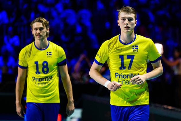 260910 Mans Eriksson of Sweden during the CEV EuroVolley 2026 group stage volleyball match between Italy and Sweden on September 10, 2026 in Naples. Photo: Domenico Cippitelli BILDBYRAN COP 18 XY0128 volleyboll volleyball volleyboll-em italien sverige cev eurovolley 2026 italy sweden bbeng em Copyright: DomenicoxCippitelli BB260910BB792