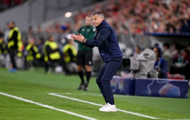 FUSSBALL CHAMPIONS LEAGUE SAISON 2026 2027 Vorrunde 1. Spieltag 10.09.2026 FC Bayern Muenchen - FK Bodoe Glimt Trainer Kjetil Knutsen (FK Bodoe Glimt)