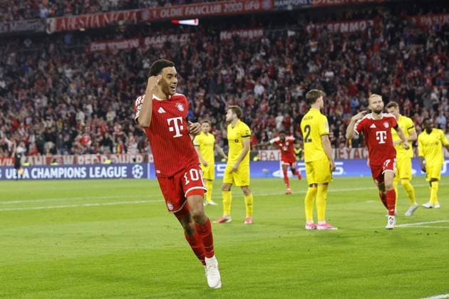 MUNICH - Jamal Musiala of FC Bayern Munich celebrates the 1-0 during the Champions League match between FC Bayern Munich and FK Bodo Glimt on September 10, 2026, at the Allianz Arena in Munich, Germany. BART STOUTJESDIJK ANP UEFA Champions League 2026 27 xVIxANPxSportx xBartxStoutjesdijkxIVx 567945567 originalFilename: 567945567.jpg