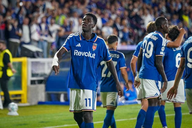 Italien: Fussball UEFA Champions League 2026 - 2027, 1. Spieltag - Como 1907 vs RB Leipzig - Giuseppe Sinigaglia (Como): Tor und Torjubel zum 3:0 durch Assane Diao (Como 1907, 11) Freude, Emotionen, Jubel, Geste, Gestik, Emotion Copyright: xJOERANxSTEINSIEKx