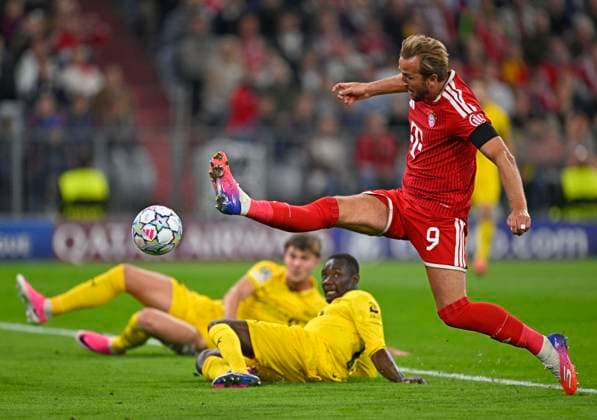 10.09.2026, Fussball UEFA Championsleague 2026 2027: 1.Spieltag, FC Bayern München - FK Bodo Glimt, in der Allianz-Arena München, Harry Kane (FC Bayern München) am Ball.