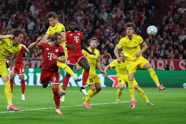 Harry Kane 9 (FC Bayern Muenchen) trifft das Tor zum 2:0 per Kopfball, FC Bayern Muenchen vs. FK Bodo Glimt, Fussball, UEFA, Champions League, Gruppenphase, 09.09.2026 Muenchen Bayern Deutschland