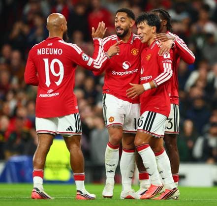 Lisandro Martinez of Manchester United, ManU celebrates scoring to make it 4-0 Manchester United v Sabah, UEFA Champions League, Football, Old Trafford, UK - 10 Sep 2026Manchester Old Trafford United Kingdom  Copyright: xPaulxCurrie Shutterstockx 17144908bh