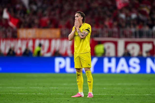260910 Andreas Helmersen of Bodo Glimt during the UEFA Champions League football match between Bayern München and Bodo Glimt on September 10, 2026 in Munich. Photo: Marius Simensen BILDBYRAN COP 238 MM0073 bbeng football fotball fotboll soccer uefa champions league mesterligaen bodo glimt bayern münchen depp Copyright: MARIUSxSIMENSEN BB260910BB848