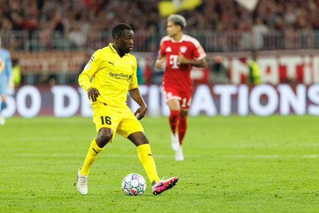 Joshua Kitolano (16, FK Bodo Glimt) beim Spiel zwischen FC Bayern München v FK Bodo Glimt, Fussball, Herren, UEFA Champions League, 2026 2027, 1.Spieltag am 10.09.2026 in München, Allianz Arena. Bayern Deutschland