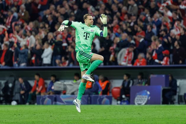Manuel Neuer (1, FC Bayern München) Tor zum 2 : 0 beim Spiel zwischen FC Bayern München v FK Bodo Glimt, Fussball, Herren, UEFA Champions League, 2026 2027, 1.Spieltag am 10.09.2026 in München, Allianz Arena. Bayern Deutschland