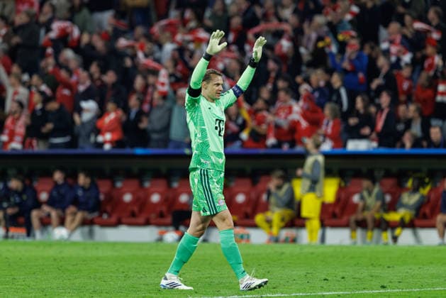 Manuel Neuer (1, FC Bayern München) Tor zum 2 : 0 beim Spiel zwischen FC Bayern München v FK Bodo Glimt, Fussball, Herren, UEFA Champions League, 2026 2027, 1.Spieltag am 10.09.2026 in München, Allianz Arena. Bayern Deutschland