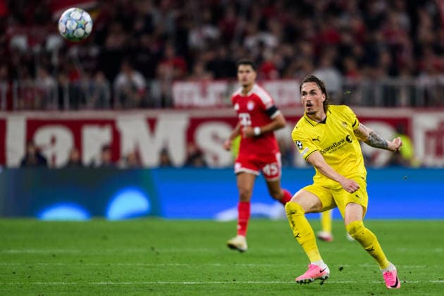 260910 Andreas Helmersen of Bodo Glimt during the UEFA Champions League football match between Bayern München and Bodo Glimt on September 10, 2026 in Munich. Photo: Marius Simensen BILDBYRAN COP 238 MM0073 bbeng football fotball fotboll soccer uefa champions league mesterligaen bodo glimt bayern münchen Copyright: MARIUSxSIMENSEN BB260910BB849