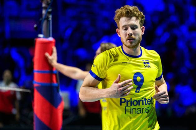260910 Johan Gruvaeus of Sweden during the CEV EuroVolley 2026 group stage volleyball match between Italy and Sweden on September 10, 2026 in Naples. Photo: Domenico Cippitelli BILDBYRAN COP 18 XY0128 volleyboll volleyball volleyboll-em italien sverige cev eurovolley 2026 italy sweden bbeng em Copyright: DomenicoxCippitelli BB260910BB858