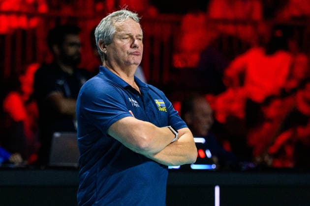 260910 Head coach Gido Vermeulen of Sweden during the CEV EuroVolley 2026 group stage volleyball match between Italy and Sweden on September 10, 2026 in Naples. Photo: Domenico Cippitelli BILDBYRAN COP 18 XY0128 volleyboll volleyball volleyboll-em italien sverige cev eurovolley 2026 italy sweden bbeng em Copyright: DomenicoxCippitelli BB260910BB859