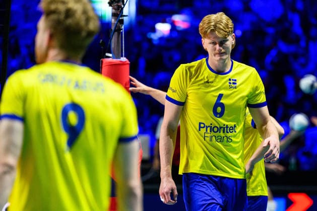 260910 Jacob Ekman of Sweden during the CEV EuroVolley 2026 group stage volleyball match between Italy and Sweden on September 10, 2026 in Naples. Photo: Domenico Cippitelli BILDBYRAN COP 18 XY0128 volleyboll volleyball volleyboll-em italien sverige cev eurovolley 2026 italy sweden bbeng em Copyright: DomenicoxCippitelli BB260910BB861