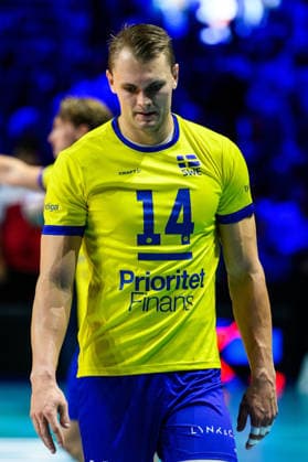 260910 Jacob Link of Sweden during the CEV EuroVolley 2026 group stage volleyball match between Italy and Sweden on September 10, 2026 in Naples. Photo: Domenico Cippitelli BILDBYRAN COP 18 XY0128 volleyboll volleyball volleyboll-em italien sverige cev eurovolley 2026 italy sweden bbeng em Copyright: DomenicoxCippitelli BB260910BB862