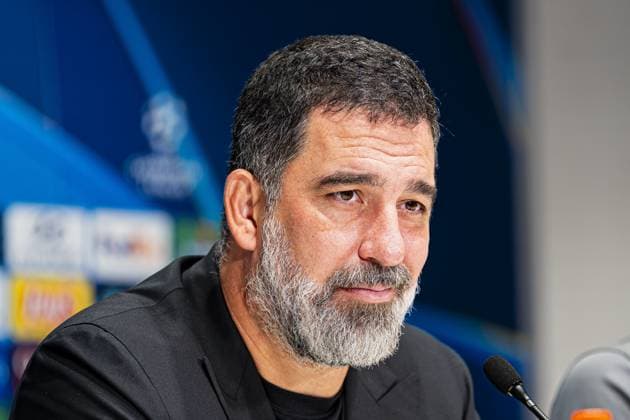EINDHOVEN - Shakhtar Donetsk Head Coach Arda Turan during the press conference, PK, Pressekonferenz following the UEFA Champions League match between PSV Eindhoven and Shakhtar Donetsk at the Philips Stadium on September 10, 2026 in Eindhoven, the Netherlands. KEVIN SENDERS ANP UEFA Champions League 2026 27 xVIxANPxSportx xMarcelxterxBalsxIVx 567947181 originalFilename: 567947181.jpg