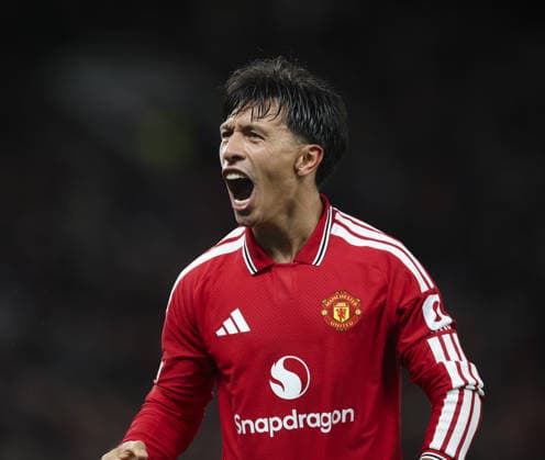 Manchester United, ManU v Sabah, UEFA Champions League, League Stage 10.09.26 Manchester United v Sabah, UEFA Champions League, League Stage Bradley Ormesher The Times Lisandro Martinez of Manchester United celebrates scoring his teams 4th goal  Copyright: xBradleyxOrmesherx NINTCHDBPICT001107213145