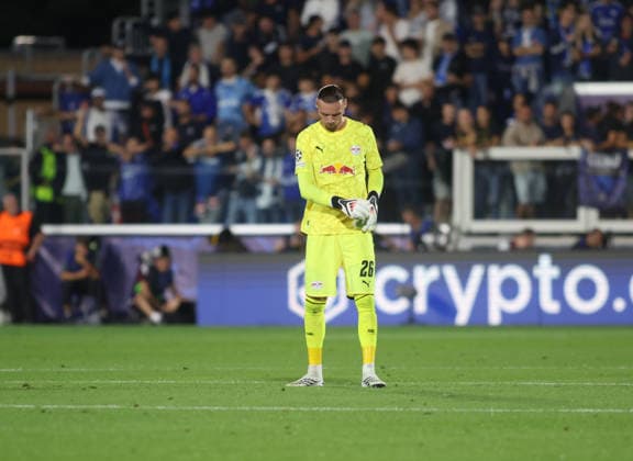 IPA88370078 - Maarten Vandevoordt of RB Leipzig during the 2026–27 UEFA Champions League soccer match between Como 1907 and RB Leipzig on September 10, 2026, at Giuseppe Sinigaglia Stadium in Como, Italy. Photo by Nderim KACELI  Copyright: xNderimxKaceli IPAxSportx xx IPA88370078
