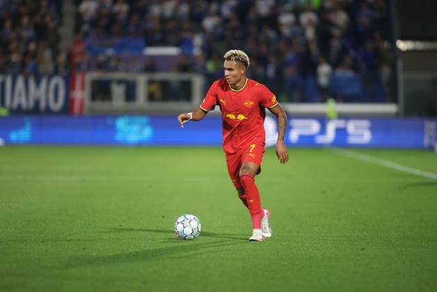 IPA88370086 - Antonio Nusa of RB Leipzig during the UEFA Champions League 2026 27 season soccer match between Como 1907 and RB Leipzig on September 10, 2026, at Giuseppe Sinigaglia Stadium in Como, Italy. Photo by Nderim KACELI  Copyright: xNderimxKaceli IPAxSportx xx IPA88370086