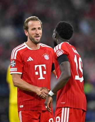 TOR zum 3:0 Alphonso Davies Bayern FC Muenchen FCB (19) Torjubel mit Harry Kane FC Bayern Muenchen FCB (09) FC Bayern Muenchen FCB vs Bodoe Glimt 10.09.2026 DFL REGULATIONS PROHIBIT ANY USE OF PHOTOGRAPHS AS IMAGE SEQUENCES AND OR QUASI-VIDEO FC Bayern Muenchen FCB vs Bodoe Glimt