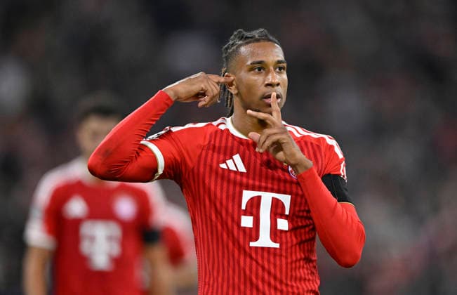 TOR zum 4:0 Michael Olise FC Bayern Muenchen FCB (17) Torjubel Gestik Geste FC Bayern Muenchen FCB vs Bodoe Glimt 10.09.2026 DFL REGULATIONS PROHIBIT ANY USE OF PHOTOGRAPHS AS IMAGE SEQUENCES AND OR QUASI-VIDEO FC Bayern Muenchen FCB vs Bodoe Glimt