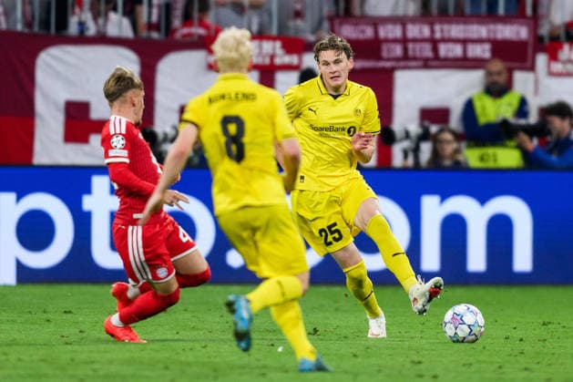 260910 Filip Dagerstal of Bodo Glimt during the UEFA Champions League football match between Bayern München and Bodo Glimt on September 10, 2026 in Munich. Photo: Marius Simensen BILDBYRAN COP 238 MM0073 bbeng football fotball fotboll soccer uefa champions league mesterligaen bodo glimt bayern münchen Copyright: MARIUSxSIMENSEN BB260910BB934