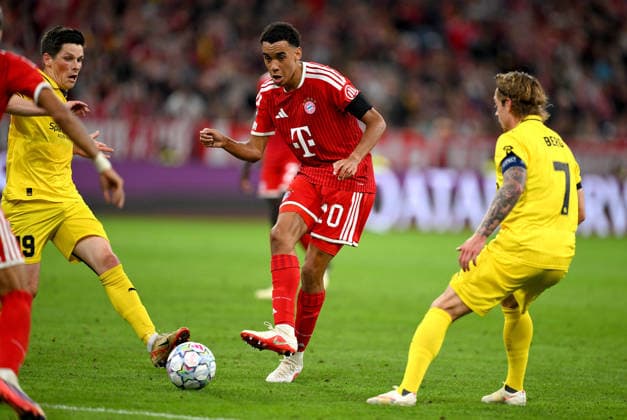 FUSSBALL CHAMPIONS LEAGUE SAISON 2026 2027 Vorrunde 1. Spieltag 10.09.2026 FC Bayern Muenchen - FK Bodoe Glimt Jamal Musiala (FC Bayern Muenchen)