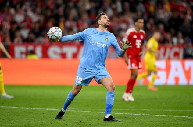 FUSSBALL CHAMPIONS LEAGUE SAISON 2026 2027 Vorrunde 1. Spieltag 10.09.2026 FC Bayern Muenchen - FK Bodoe Glimt Torwart Nikita Haikin (FK Bodoe Glimt)