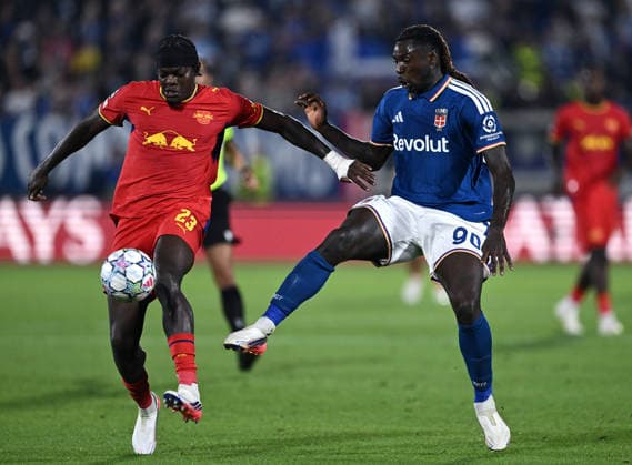 Db Como 10 04 2026 - Champions League Como-Lipsia foto Daniele Buffa Image nella foto: Moise Kean-Castello Lukeba 