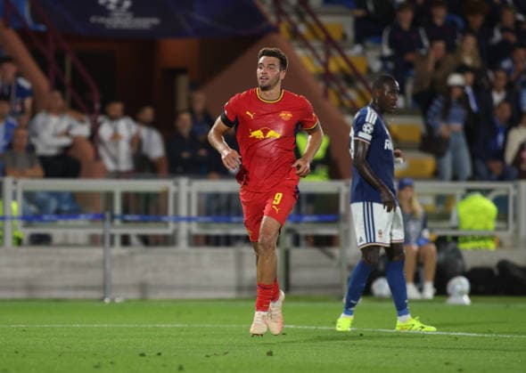 IPA88370892 - Marc Guiu of RB Leipzig during the UEFA Champions League 2026–27 season soccer match between Como 1907 and RB Leipzig on September 10, 2026, at Giuseppe Sinigaglia Stadium in Como, Italy. Photo by Nderim KACELI  Copyright: xNderimxKaceli IPAxSportx xx IPA88370892