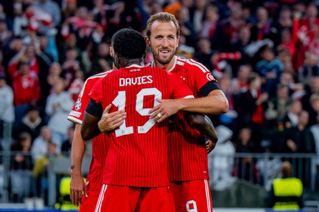 UEFA Champions League, 1. Spieltag, FC Bayern München vs. Bodo Glimt am 10.09.2026 Tor zum 3:0 durch Alphonso Davies hier mit Alphonso Davies Harry Kane Copyright: xBahhoxKarax