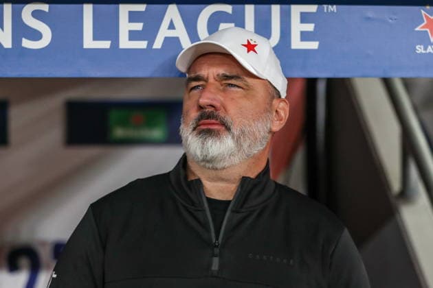 Praha 10.09.2026. PIlka nozna UEFA Liga Mistrzow sezon 2026 2027 runda 1 mecz: SK Slavia Praha - RC Lens --- Football UEFA Champions League season 2026 2027 round 1 match: SK Slavia Praha - RC Lens nz Trpisovsky Fot. Kacper Staniec NEWSPIX.PL --- newspix.pl 