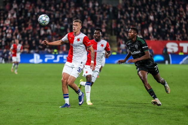 Praha 10.09.2026. PIlka nozna UEFA Liga Mistrzow sezon 2026 2027 runda 1 mecz: SK Slavia Praha - RC Lens --- Football UEFA Champions League season 2026 2027 round 1 match: SK Slavia Praha - RC Lens nz Wiktor Nowak Fot. Kacper Staniec NEWSPIX.PL --- newspix.pl 