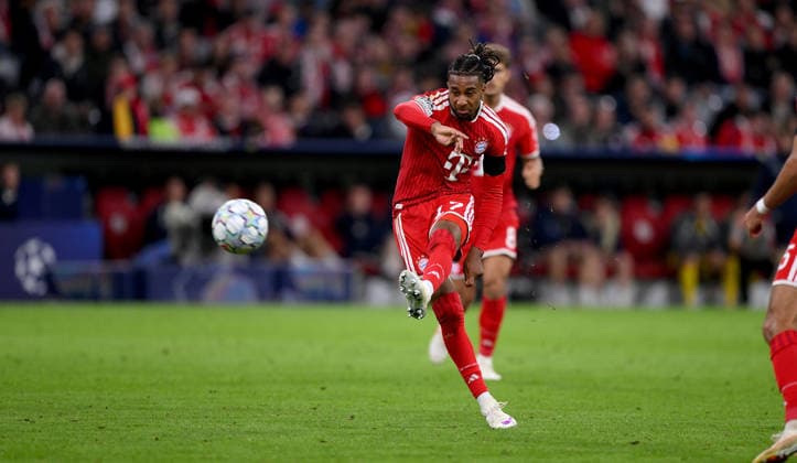 FUSSBALL CHAMPIONS LEAGUE SAISON 2026 2027 Vorrunde 1. Spieltag 10.09.2026 FC Bayern Muenchen - FK Bodoe Glimt Tor zum 4 - 0, Torschuetze Michael Olise (FC Bayern Muenchen)