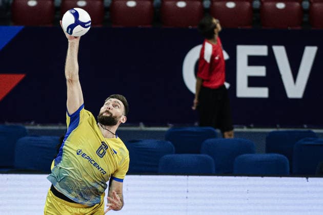 VOLLEYBALL - CEV Eurovolley Men - Pool Phase - Israel - Ukraine Photo by IPA ABACAPRESS.COM88363253 - Ukraine s Dmytro Yanchuk in action during the CEV Enel Eurovolley 2026 pool phase match between Israel and Ukraine at Arena 8888 in Sofia, Bulgaria, on September 10, 2026 Sofia Bulgaria  Copyright: xIPAxSport ABACAx