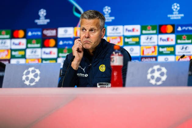 260910 Head coach Kjetil Knutsen of Bodo Glimt at a press conference, PK, Pressekonferenz after the UEFA Champions League football match between Bayern München and Bodo Glimt on September 10, 2026 in Munich. Photo: Marius Simensen BILDBYRAN COP 238 MM0073 bayern münchen bbeng bodo glimt football fotball fotboll mesterligaen soccer uefa champions league Copyright: MARIUSxSIMENSEN BB260910ZP005