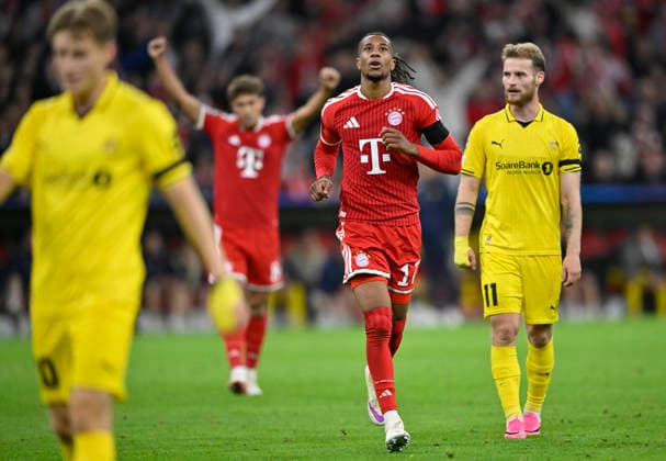 TOR zum 4:0 Michael Olise FC Bayern Muenchen FCB (17) Torjubel Tom Bischof FC Bayern Muenchen FCB (08) FC Bayern Muenchen FCB vs Bodoe Glimt 10.09.2026 DFL REGULATIONS PROHIBIT ANY USE OF PHOTOGRAPHS AS IMAGE SEQUENCES AND OR QUASI-VIDEO FC Bayern Muenchen FCB vs Bodoe Glimt