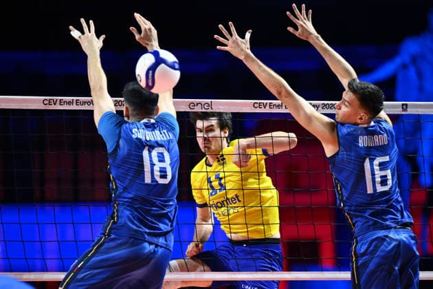 Dc Napoli 10 09 2026 - Campionato Europeo Pallavolo maschile Italia-Svezia foto Domenico Cippitelli Image nella foto: Patrik Johansson 