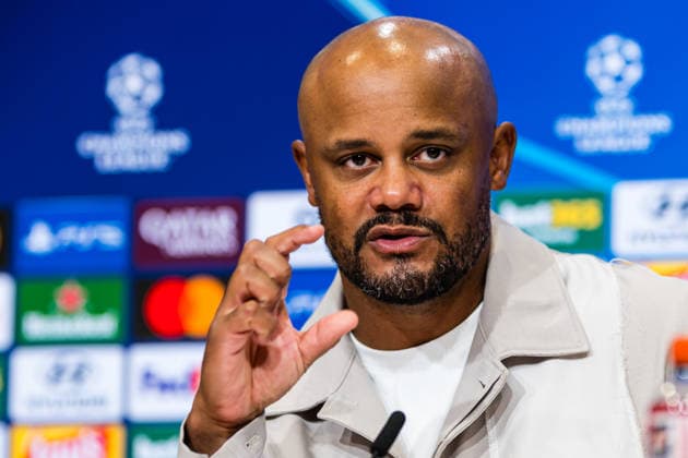 260910 Head coach Vincent Kompany of Bayern München at a press conference, PK, Pressekonferenz after the UEFA Champions League football match between Bayern München and Bodo Glimt on September 10, 2026 in Munich. Photo: Marius Simensen BILDBYRAN COP 238 MM0073 bayern münchen bbeng bodo glimt football fotball fotboll mesterligaen soccer uefa champions league Copyright: MARIUSxSIMENSEN BB260910ZF008