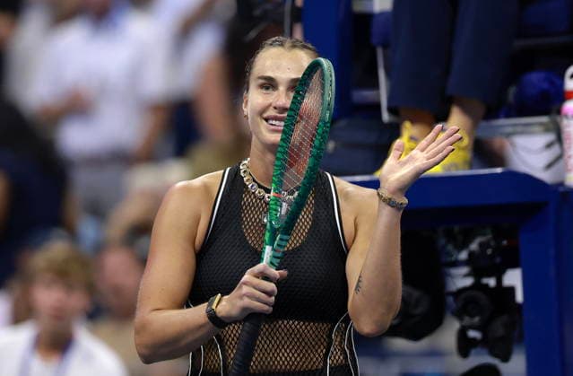 US Open tennis tournament - Day 12 Aryna Sabalenka of Belarus celebrates her victory against Jessica Pegula of the USA during their Women s Singles Semifinals match of the US Open Tennis Championships at the USTA Billie Jean King National Tennis Center in Flushing Meadows, New York, USA, 10 September 2026. FLUSHING MEADOWS NEW YORK United States  Copyright: xCRISTOBALxHERRERA-ULASHKEVICHx