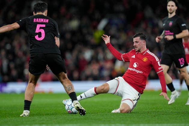Manchester United, ManU v Sabah FK, UEFA Champions League Mason Mount of Manchester United competes for the ball with Rahman Dashdamirov of Sabah during the Manchester United v Sabah FK UEFA Champions League 1st Round match at Old Trafford, Manchester, England on 10 September 2026 Credit: Steve Flynn Every Second Media Editorial use only. All images are copyright Every Second Media Limited. No images may be reproduced without prior permission. Copyright: xIMAGO EveryxSecondxMediax ESM-2151-0231 StevexFlynnx xEveryxSecondxMediax