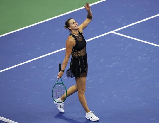 US Open tennis tournament - Day 12 Aryna Sabalenka of Belarus reacts after defeating Jessica Pegula of the USA during their Women s Singles Semifinals match of the US Open Tennis Championships at the USTA Billie Jean King National Tennis Center in Flushing Meadows, New York, USA, 10 September 2026. FLUSHING MEADOWS NEW YORK United States  Copyright: xBRIANxHIRSCHFELDx