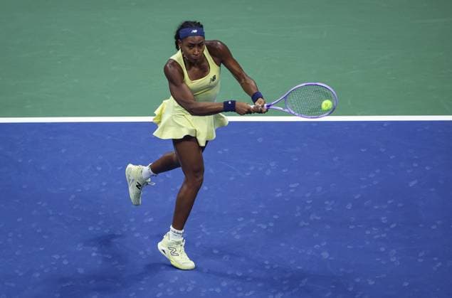 Coco Gauff of USA in action 2026 US Open, Day Twelve, USTA Billie Jean King National Tennis Center, New York, USA - 10 Sep 2026New York USTA Billie Jean King National T New York (NY) United States of America EDITORIAL USE ONLY No use with unauthorised audio, video, data, fixture lists, club league logos or live services. Online in-match use limited to 120 images, no video emulation. No use in betting, games or single club league player publications. Copyright: xEllaxLing Shutterstockx 17140161br