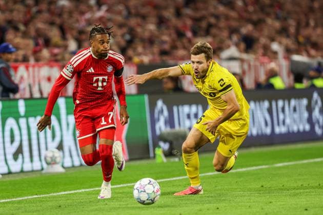 UEFA Champions League 2026 2027 - Bayern Munich and Bodo Glimt in Munich, Germany - 10 Sep 2026 Michael Olise (Bayern Munich) and Fredrik Bjorkan (Bodo Glint) seen in action during UEFA Champions League 2026 2027 match between Bayern Munich and Bodo Glimt. Bayern Munich 5 - 0 Bodo Glimt Munich Germany Copyright: xGrzegorzxWajdax xSOPAxImagesx Grzegorz-Wajda-1448652