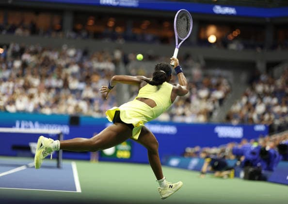 September 10, 2026, New York City, New York, USA: COCO GAUFF of USA during the match against E. Rybakina of Kazakhstan in the semifinals of Grand Slam tournament US Open. New York, USA. Gauff lost 6:3, 4:6, 4:6. New York City USA - ZUMAc278 20260910_zsp_c278_078 Copyright: xMarcinxCholewinskix