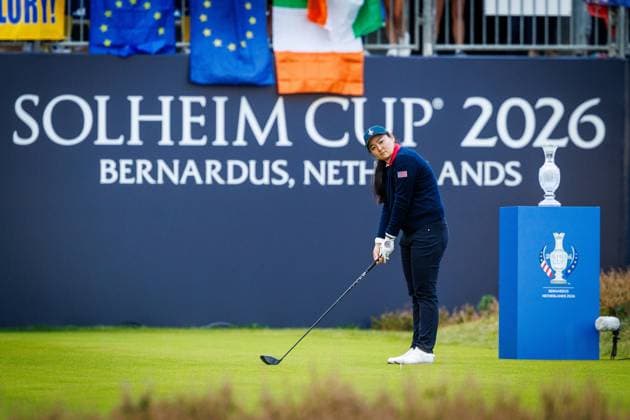 Cromvoirt , 11-09-2026 , Bernardus Golf , Solheim cup golf USA vs Europe , Friday Foursome morning session, picture shows Alison corpuz Solheim Cup  x206860495x Copyright:
