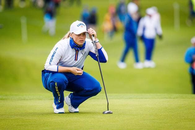 Cromvoirt , 11-09-2026 , Bernardus Golf , Solheim cup golf USA vs Europe , Friday Foursome morning session, picture shows Maja Stark Solheim Cup  x206860683x Copyright: