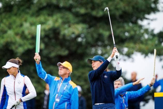Cromvoirt , 11-09-2026 , Bernardus Golf , Solheim cup golf USA vs Europe , Friday Foursome morning session, picture shows Solheim Cup  x206860698x Copyright: