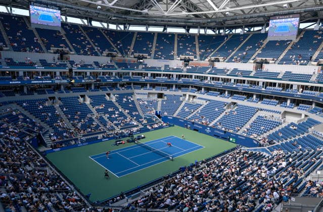 US Open tennis tournament - Day 13 Katerina Siniakova of Czech Republic and Taylor Townsend of United States in action against Ashlyn Krueger of United States and Robin Montgomery of United States during their Women s Doubles Final match against and at Arthur Ashe Stadium in the USTA Billie Jean King National Tennis Center in Flushing Meadows, New York, USA, 11 September 2026. FLUSHING MEADOWS NEW YORK United States  Copyright: xCRISTOBALxHERRERA-ULASHKEVICHx