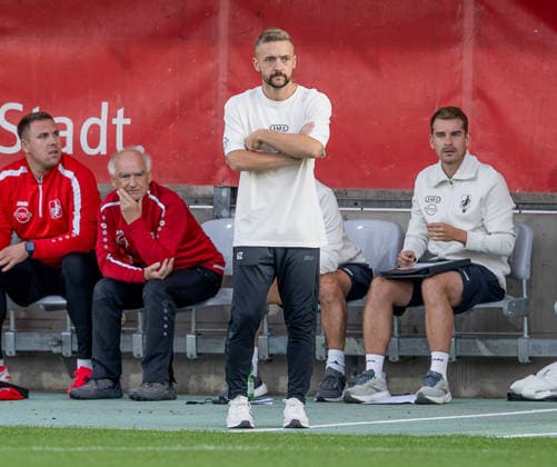 Marco Zupur (Chef-Trainer, TSV 1847 Schwaben Augsburg) GER, TSV 1860 Muenchen vs. TSV Schwaben Augsburg, Fussball, Regionalliga Bayern, 8. Spieltag, Saison 2026 2027, 11.09.2026. (DFL DFB REGULATIONS PROHIBIT ANY USE OF PHOTOGRAPHS as IMAGE SEQUENCES and or QUASI-VIDEO). Foto: HMB Media Heike Feiner Copyright: HMBxMedia HeikexFeiner