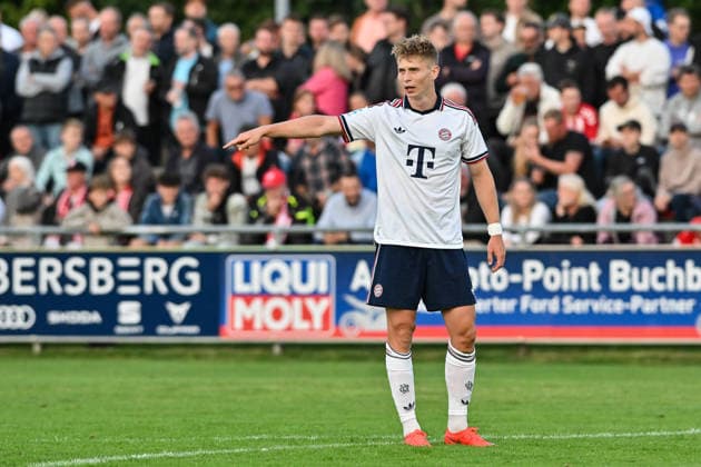 Regionalliga Bayern; TSV Buchbach - FC Bayern München II; 11.09.2026 BUCHBACH, GERMANY; 11. SEPTEMBER: im Bild Yll GASHI (FC Bayern München II 9) während dem Match der Regionalliga Bayern zwischen dem TSV Buchbach und den Amateuren des FC Bayern am 8. Spieltag in der SMR-Arena Copyright: xBEAUTIFULxSPORTS Goldbergx