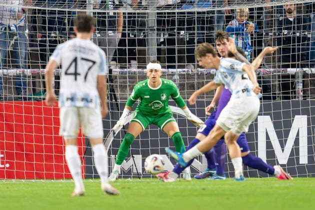 Maximilian Reil 1 (TSV Schwaben Augsburg) wieder voll im Einsatz, TSV 1860 Muenchen vs. TSV Schwaben Augsburg, Fussball, Regionalliga Bayern, 8. Spieltag, 11.09.2026 DFB regulations prohibit any use of photographs as image sequences and or quasi-video Muenchen Bayern Deutschland